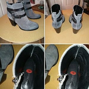 Ivanka Trump Gray Velvet High Heel Boots